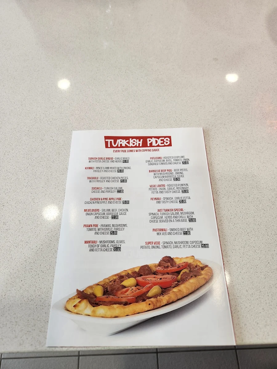 Menu, Just Turkish