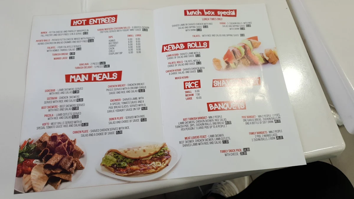 Menu, Just Turkish