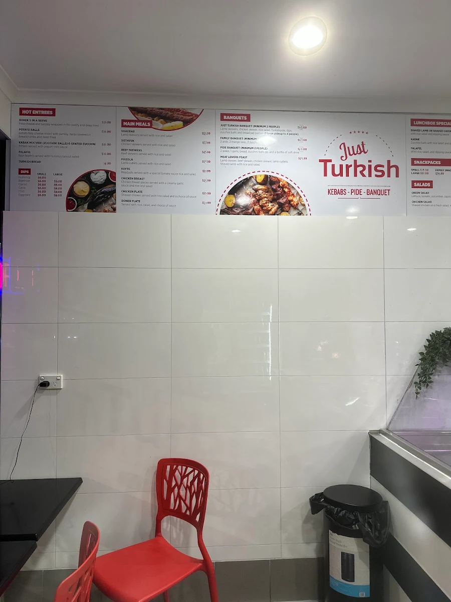 Menu, Just Turkish