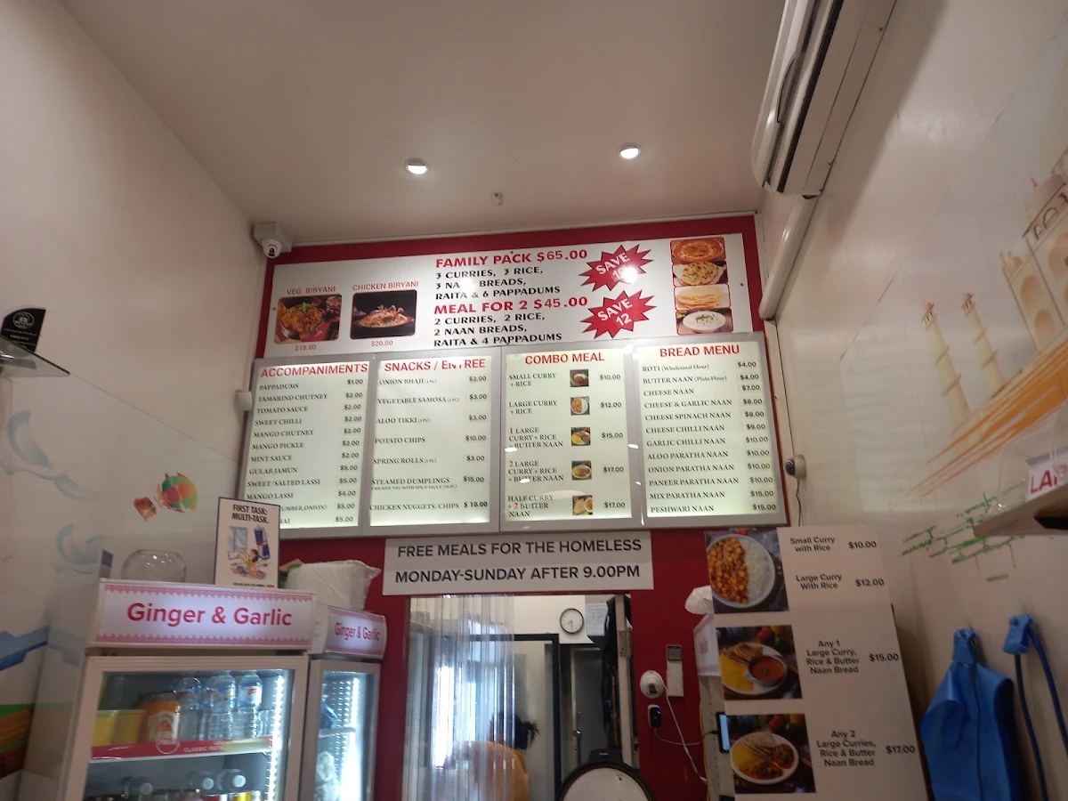 Menu, Ginger And Garlic Indian Cuisine