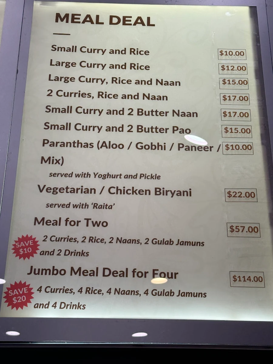 Menu, Ginger And Garlic Indian Cuisine