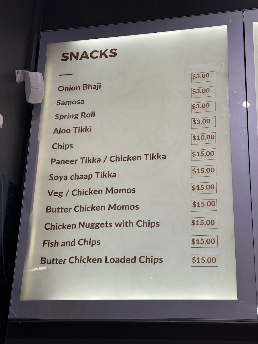 Menu, Ginger And Garlic Indian Cuisine