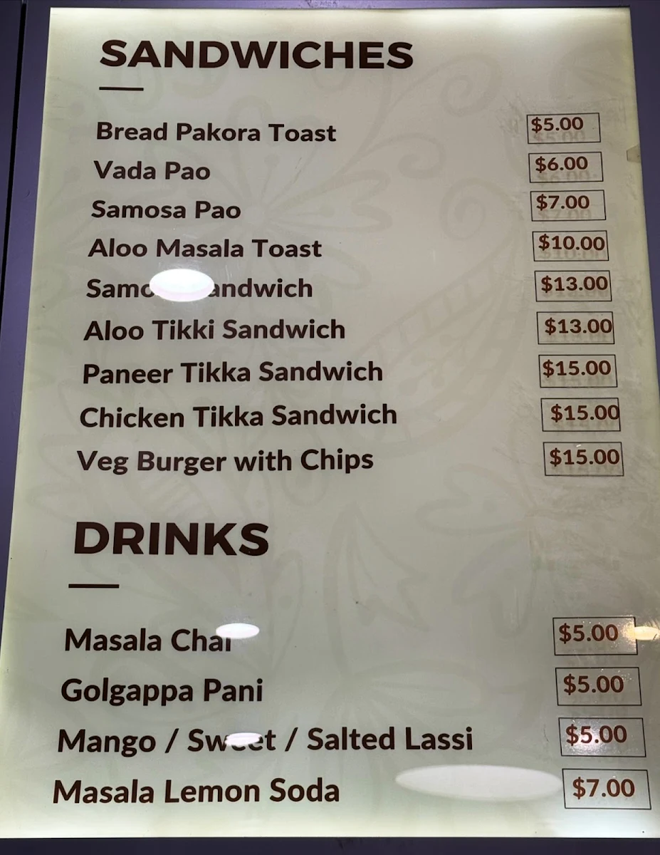 Menu, Ginger And Garlic Indian Cuisine