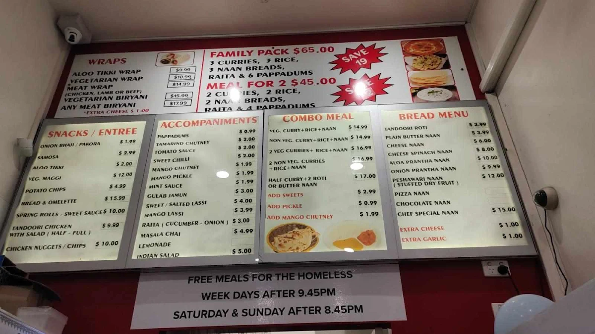 Menu, Ginger And Garlic Indian Cuisine