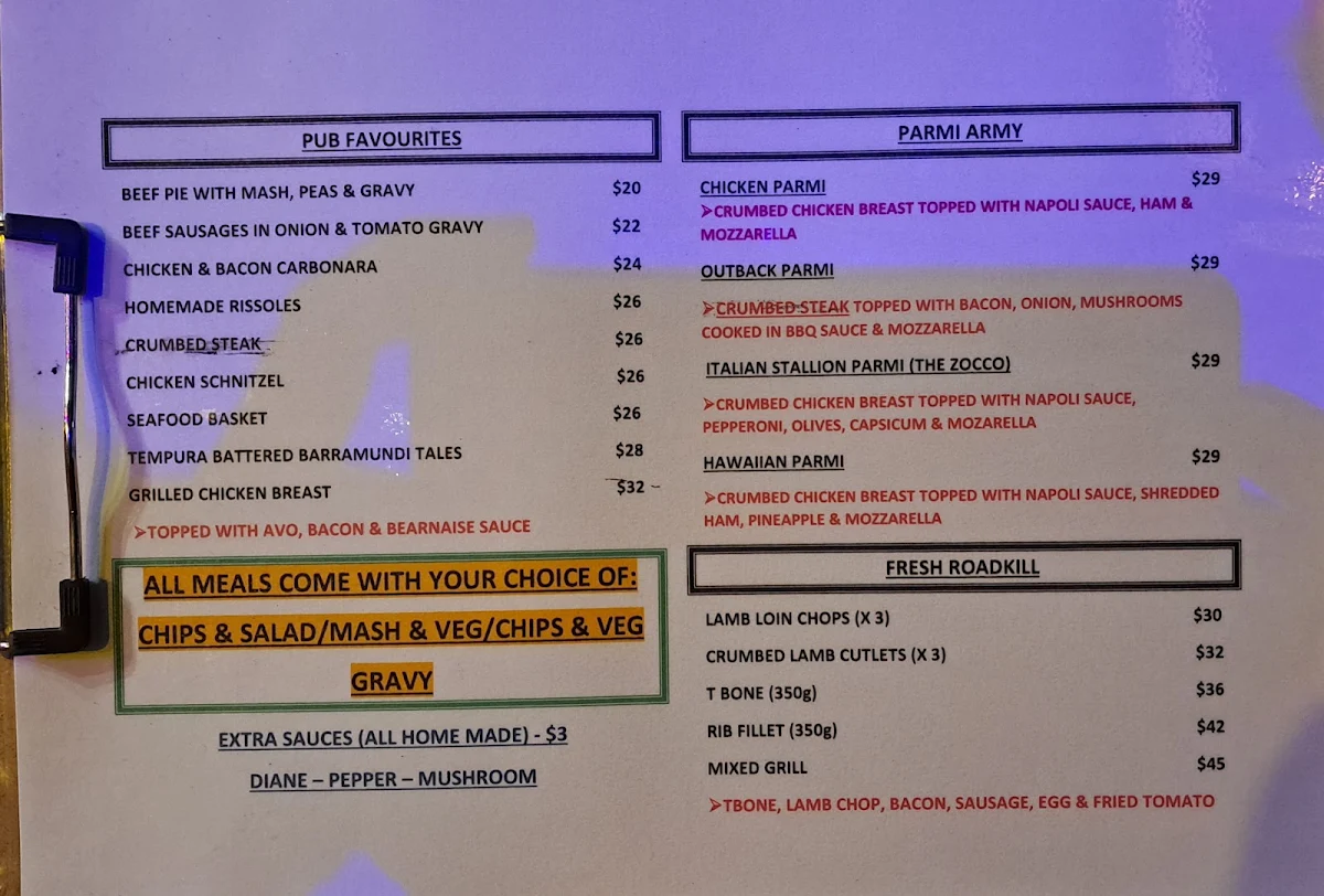 Menu, CRACOW HOTEL