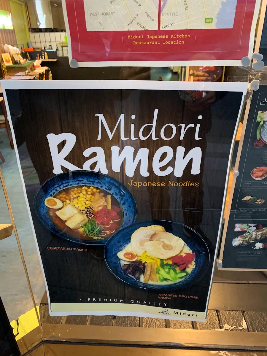 Menu, Midori Japanese Kitchen Sandy Bay