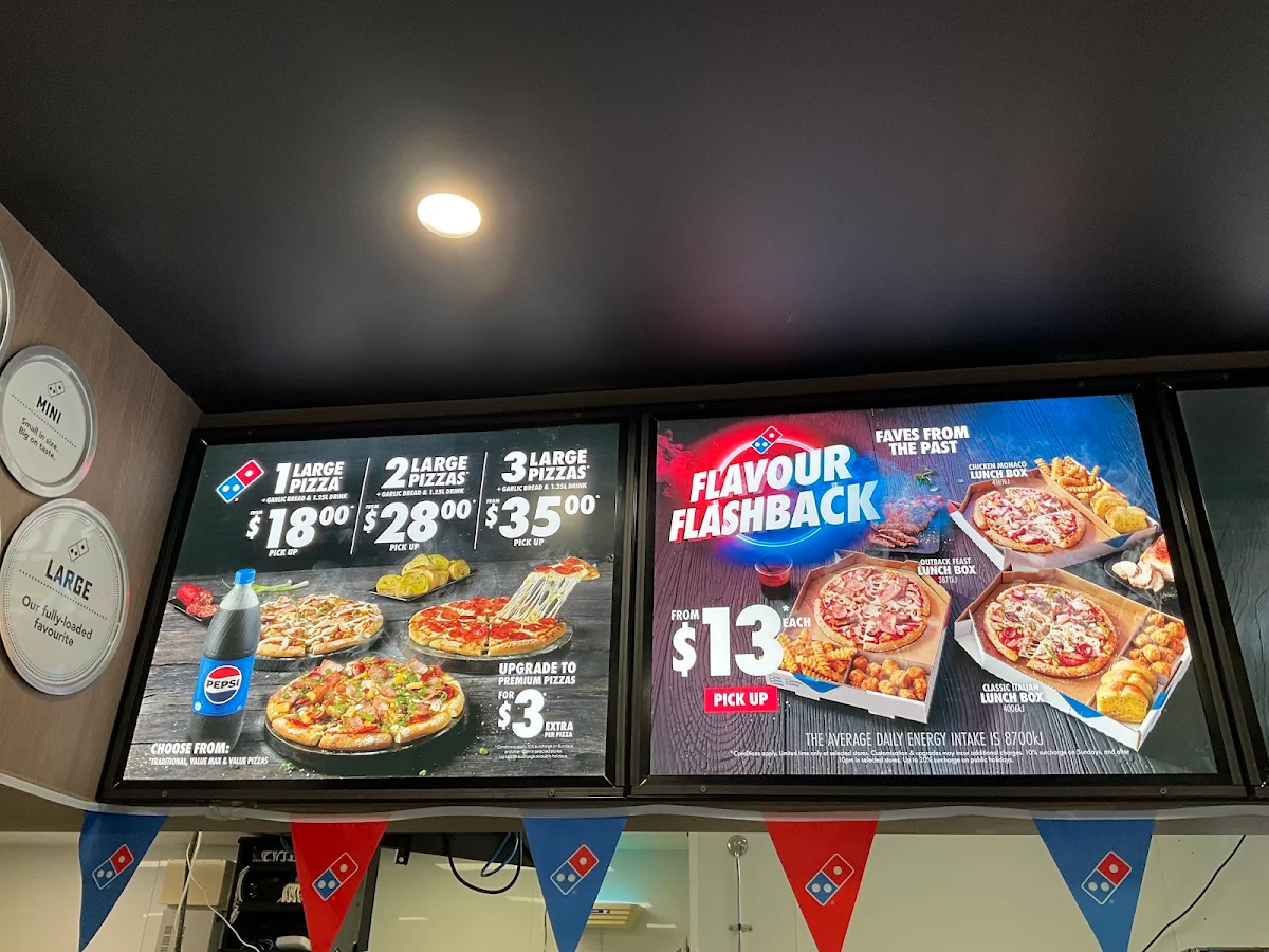 Menu, Domino's Pizza Croydon
