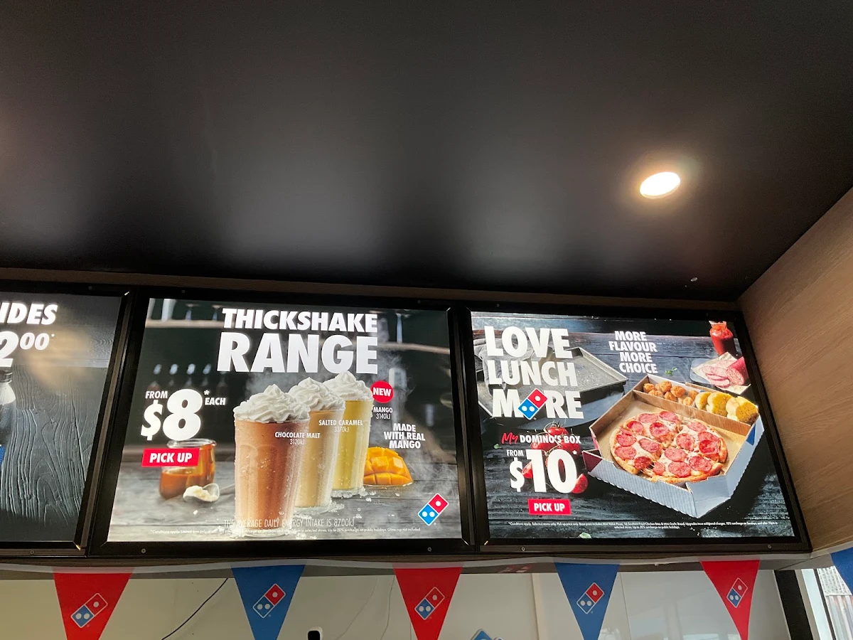 Menu, Domino's Pizza Croydon