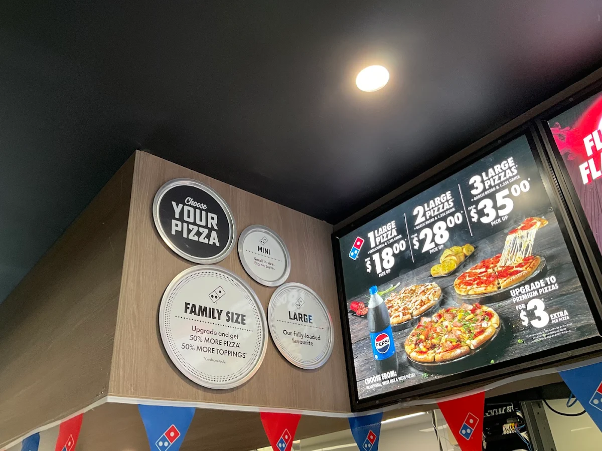 Menu, Domino's Pizza Croydon