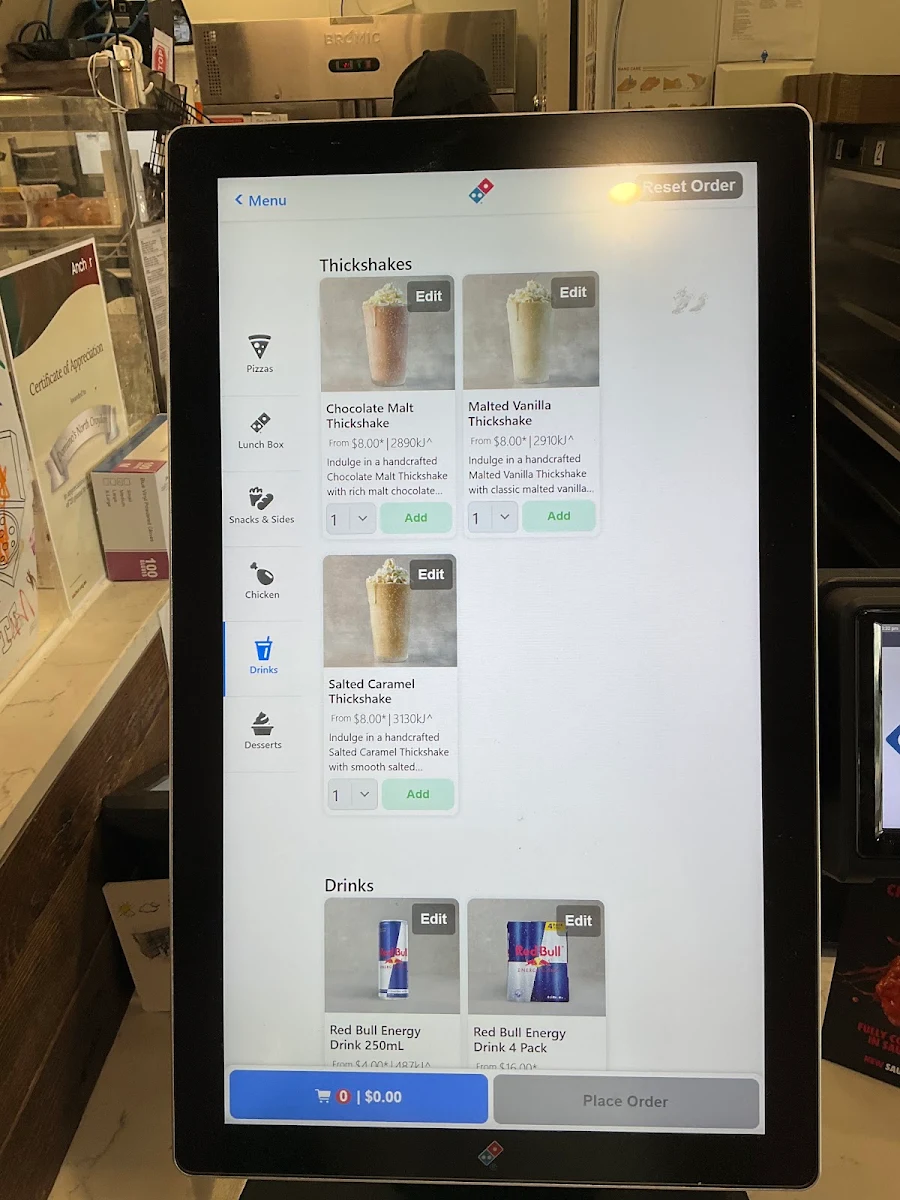Menu, Domino's Pizza Croydon