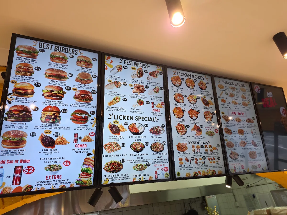 Menu, Chicken Licken