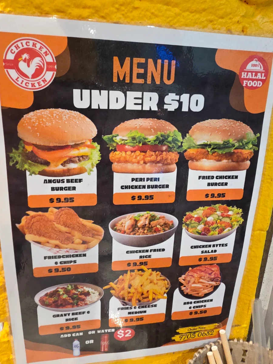 Menu, Chicken Licken