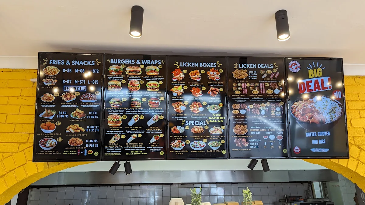 Menu, Chicken Licken