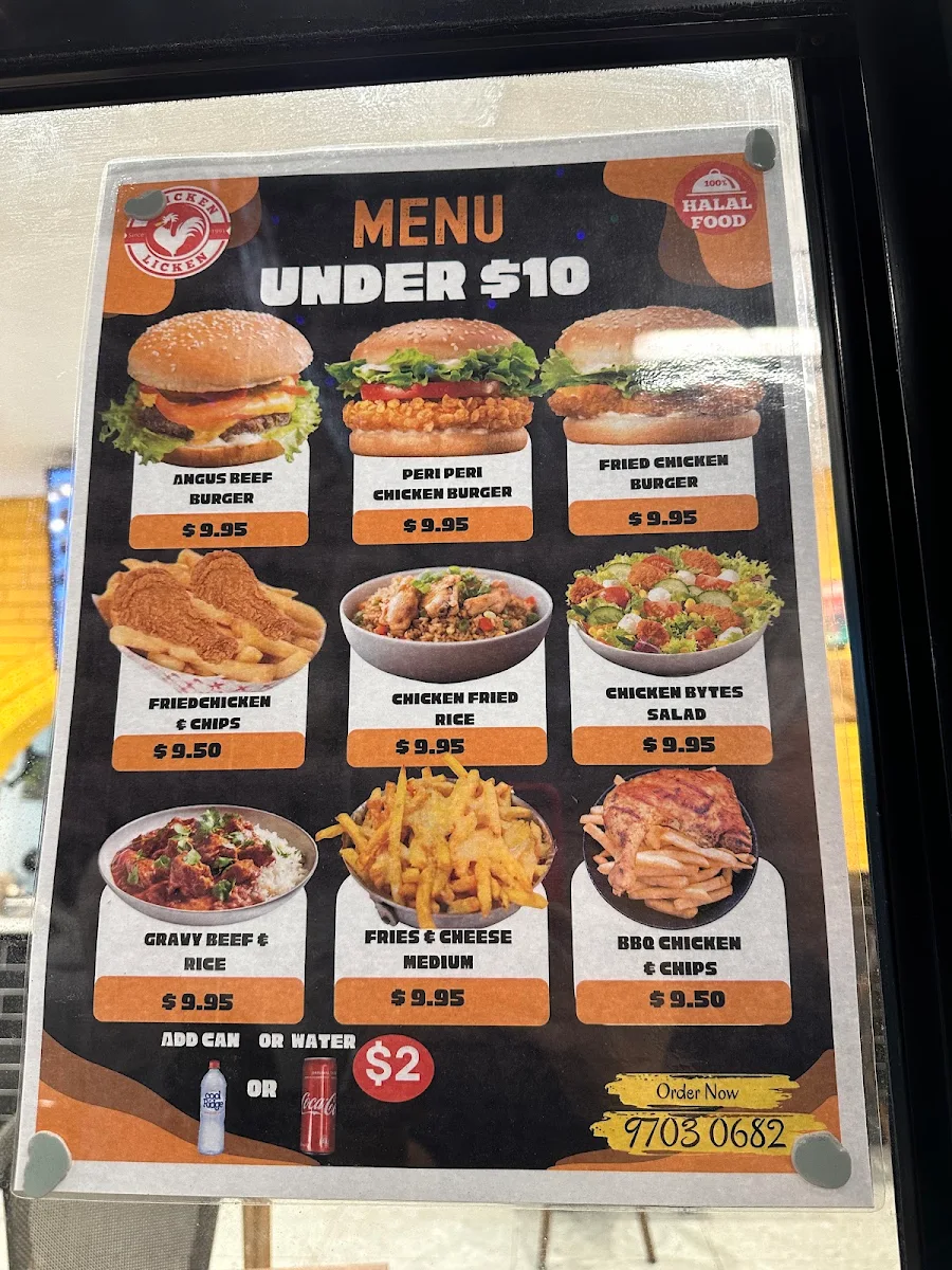 Menu, Chicken Licken