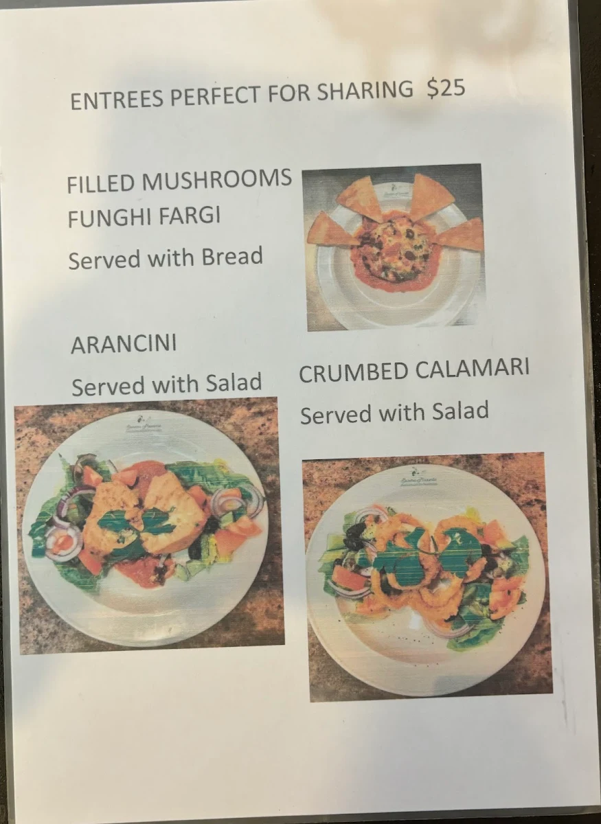 Menu, Santos Pizzeria