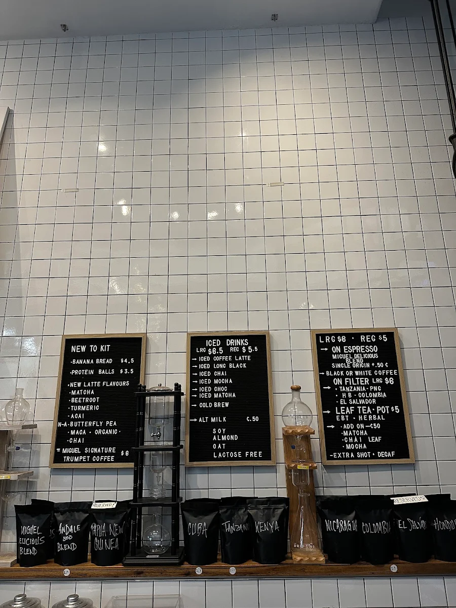 Menu, Kit Espresso