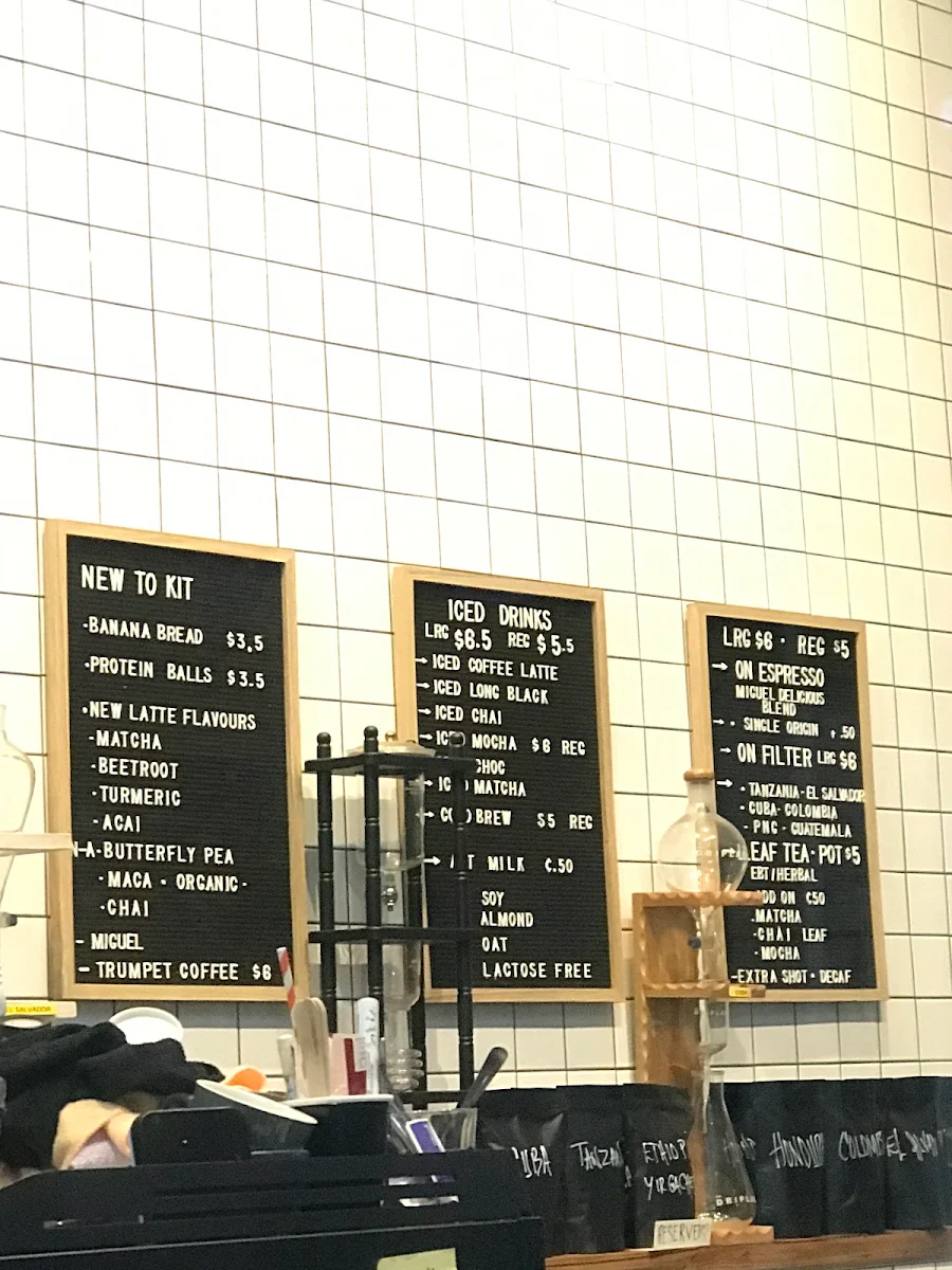 Menu, Kit Espresso