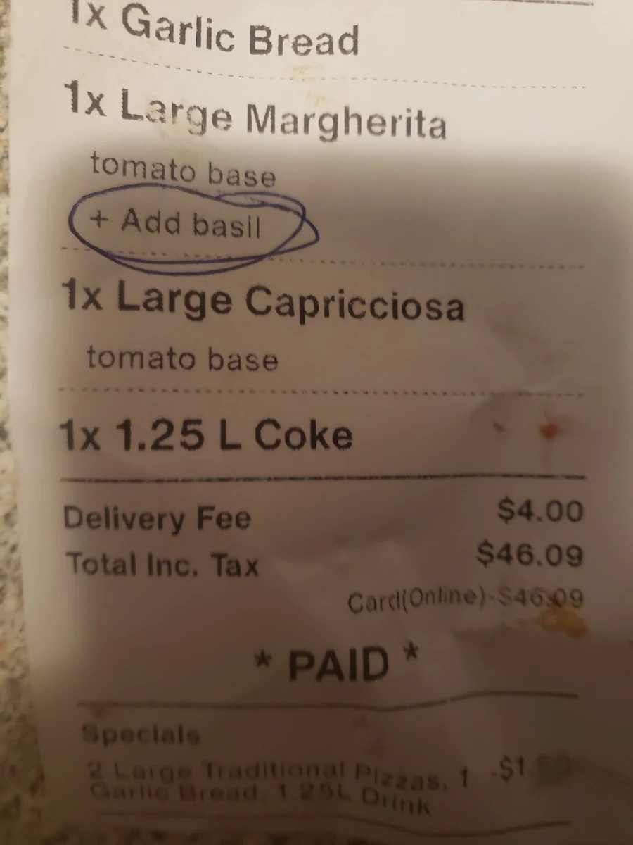 Menu, Urban Dough Pizza and Pasta Bar Coburg