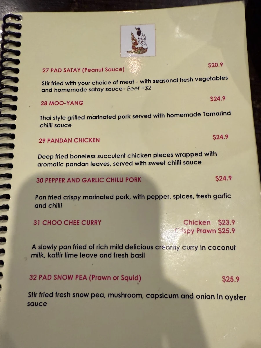 Menu, Little Ying Thai