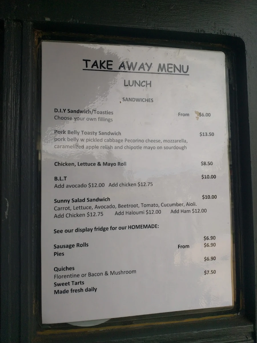 Menu, The Fat Goose Killcare