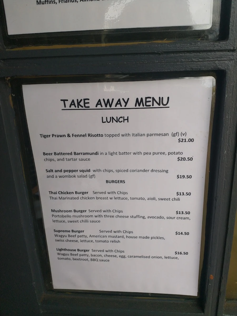 Menu, The Fat Goose Killcare