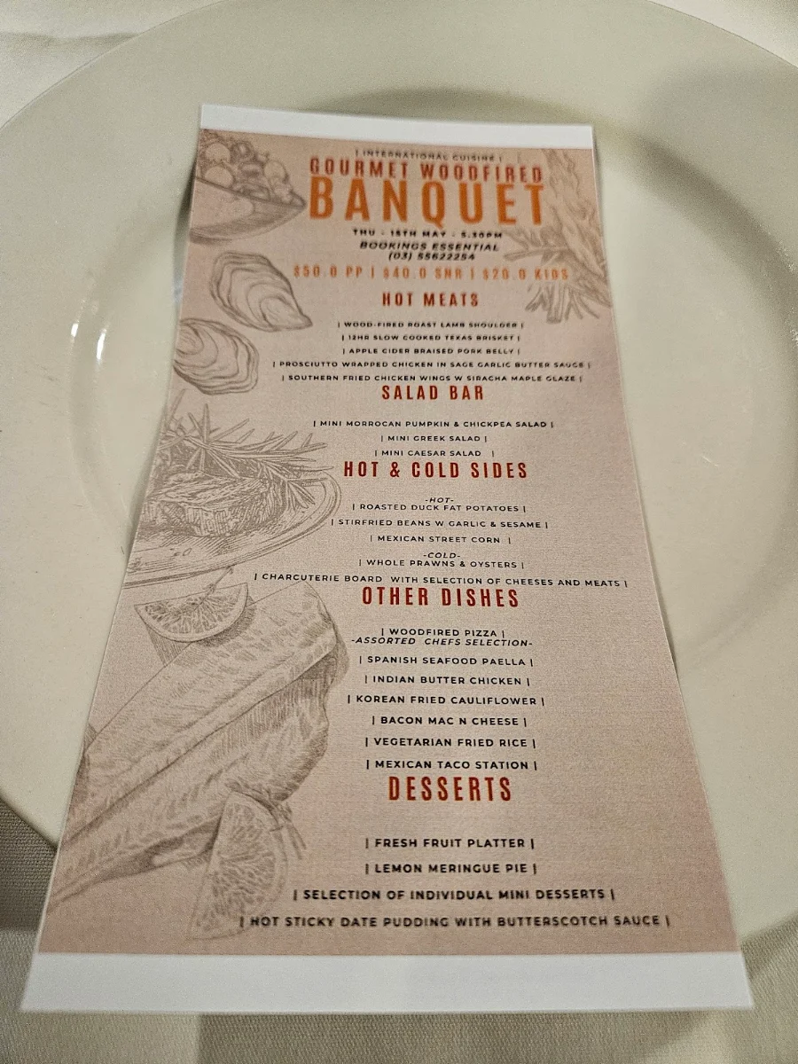 Menu, The Flying Horse