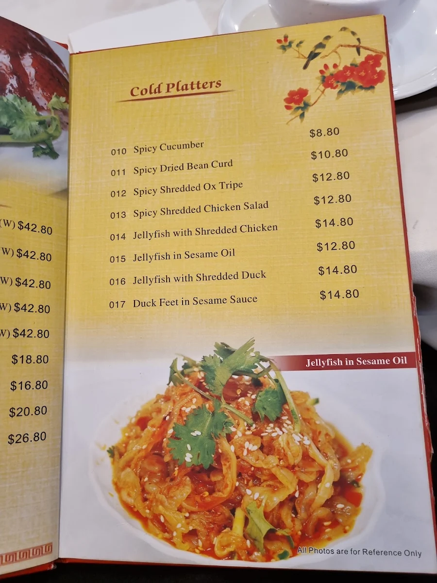 Menu, Kingdom Chinese Restaurant 東海海鮮酒家