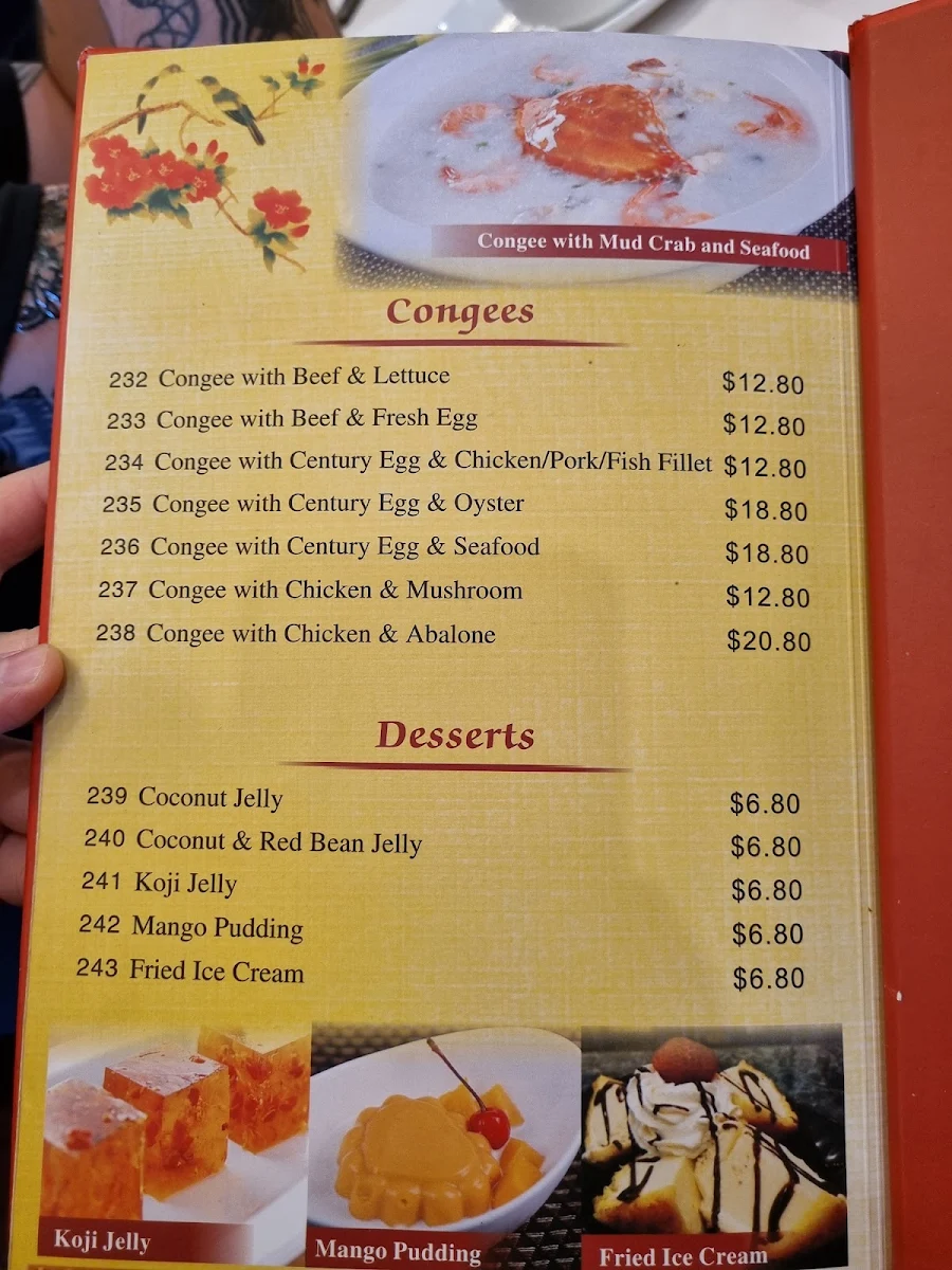 Menu, Kingdom Chinese Restaurant 東海海鮮酒家