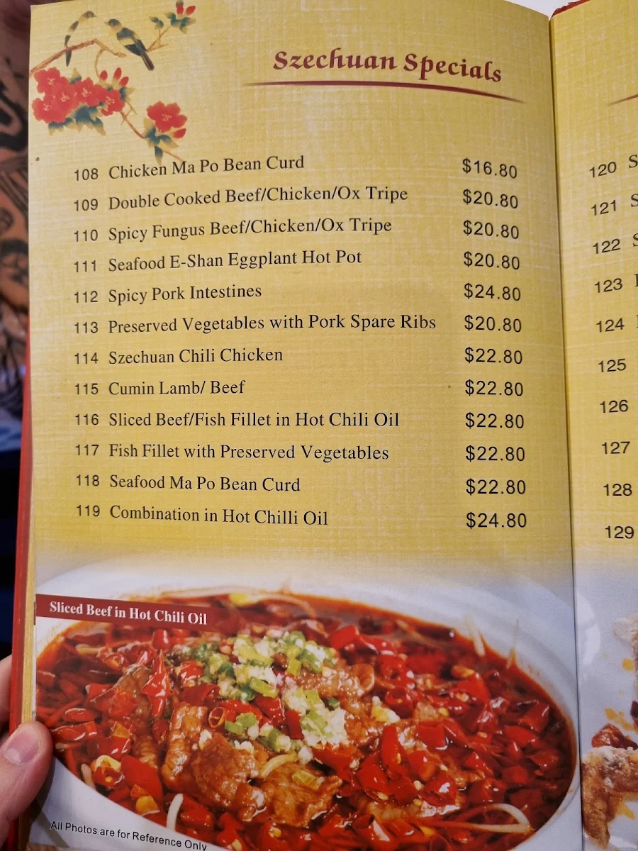 Menu, Kingdom Chinese Restaurant 東海海鮮酒家