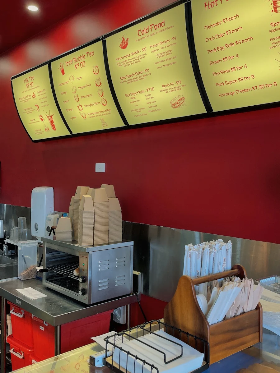 Menu, The Boba Shack