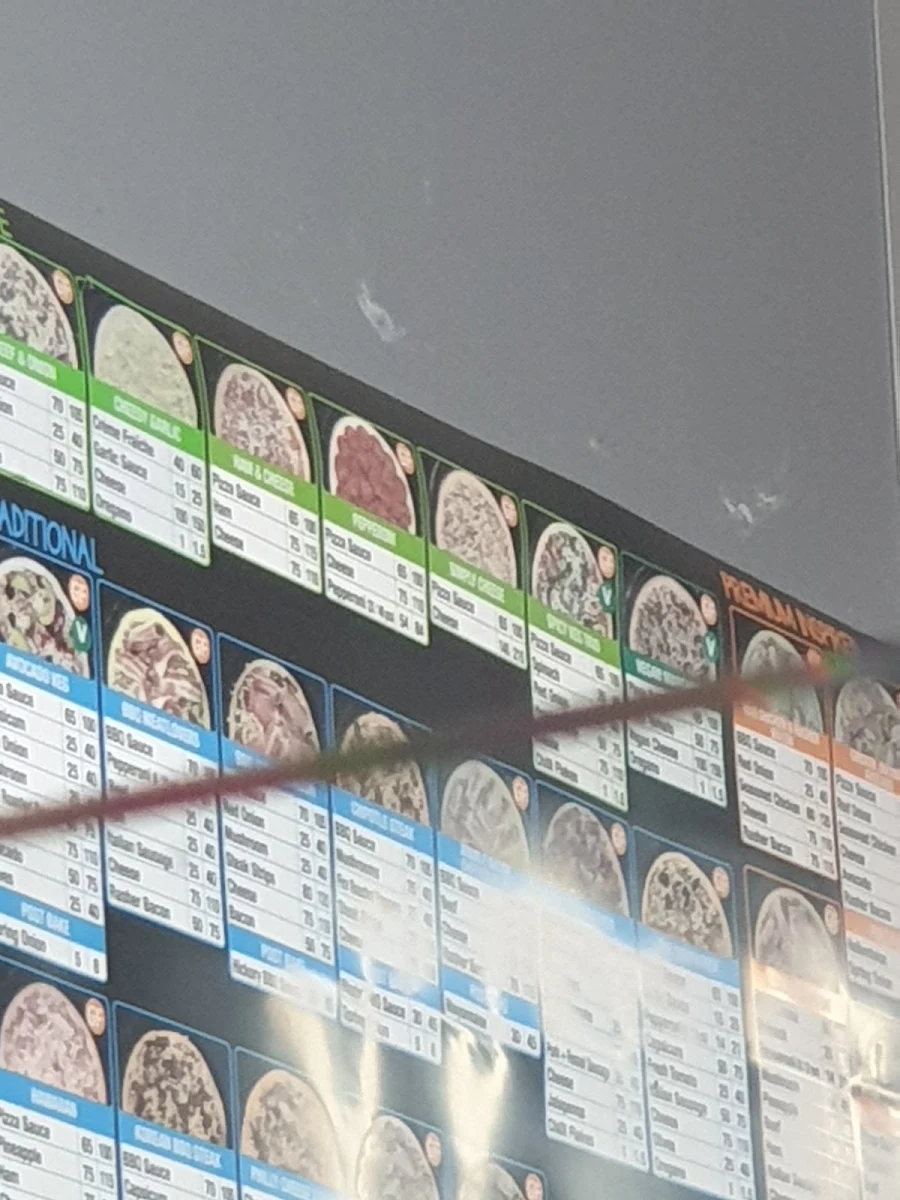 Menu, Domino's Pizza Sunshine