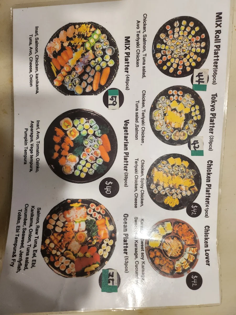 Menu, Tokyo Train