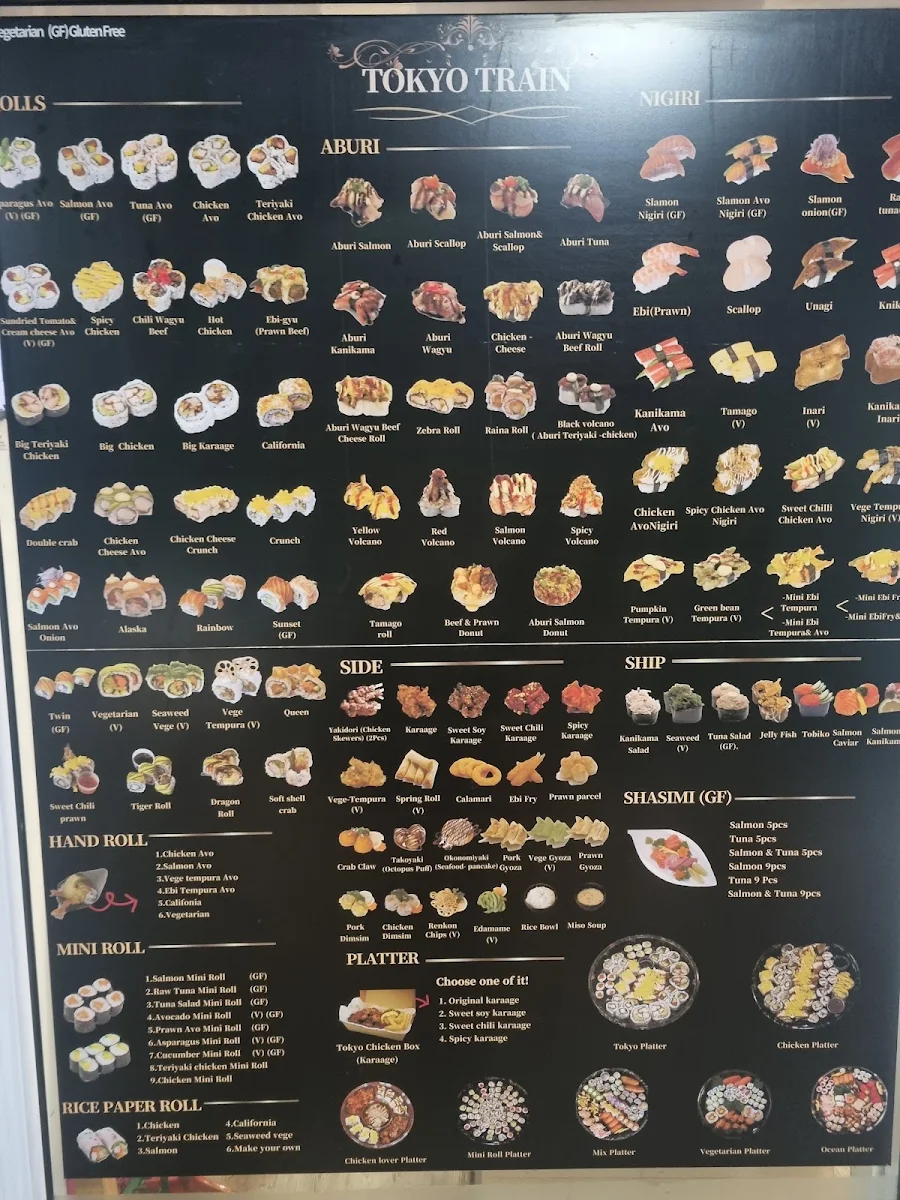 Menu, Tokyo Train