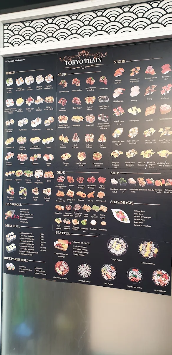 Menu, Tokyo Train