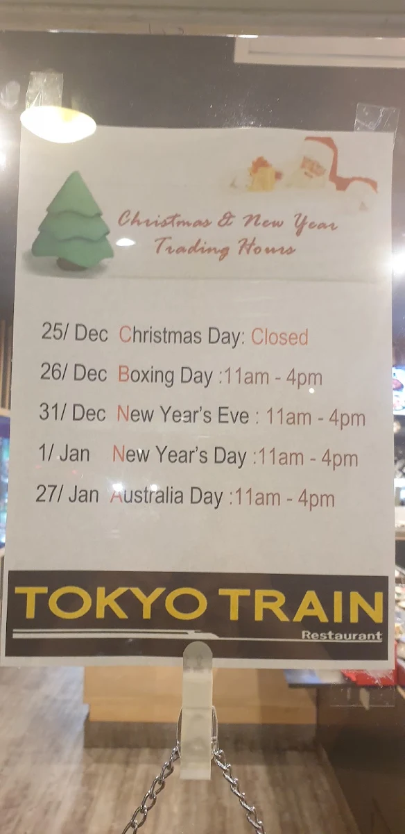Menu, Tokyo Train