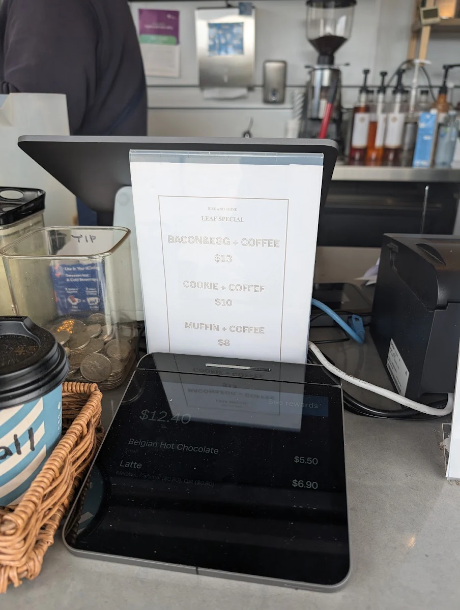 Menu, Leaf Cafe & Co