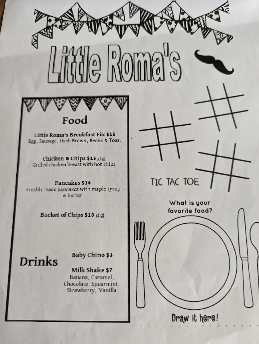 Menu, Roma Republic Subiaco