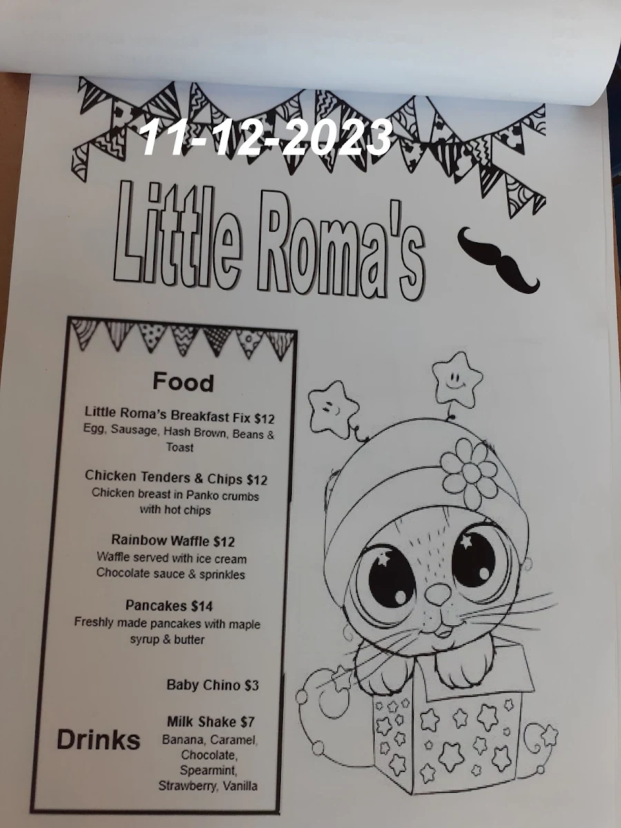 Menu, Roma Republic Subiaco