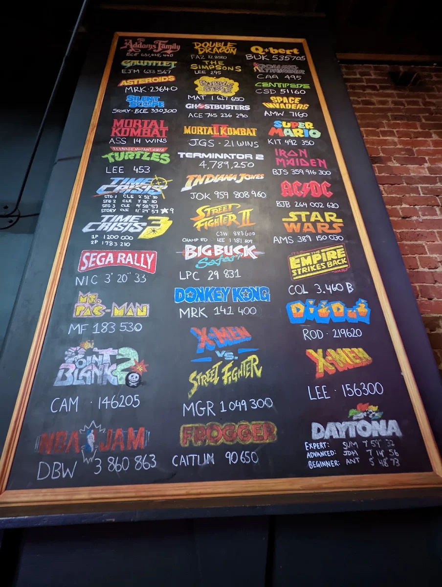 Menu, The Palace Arcade