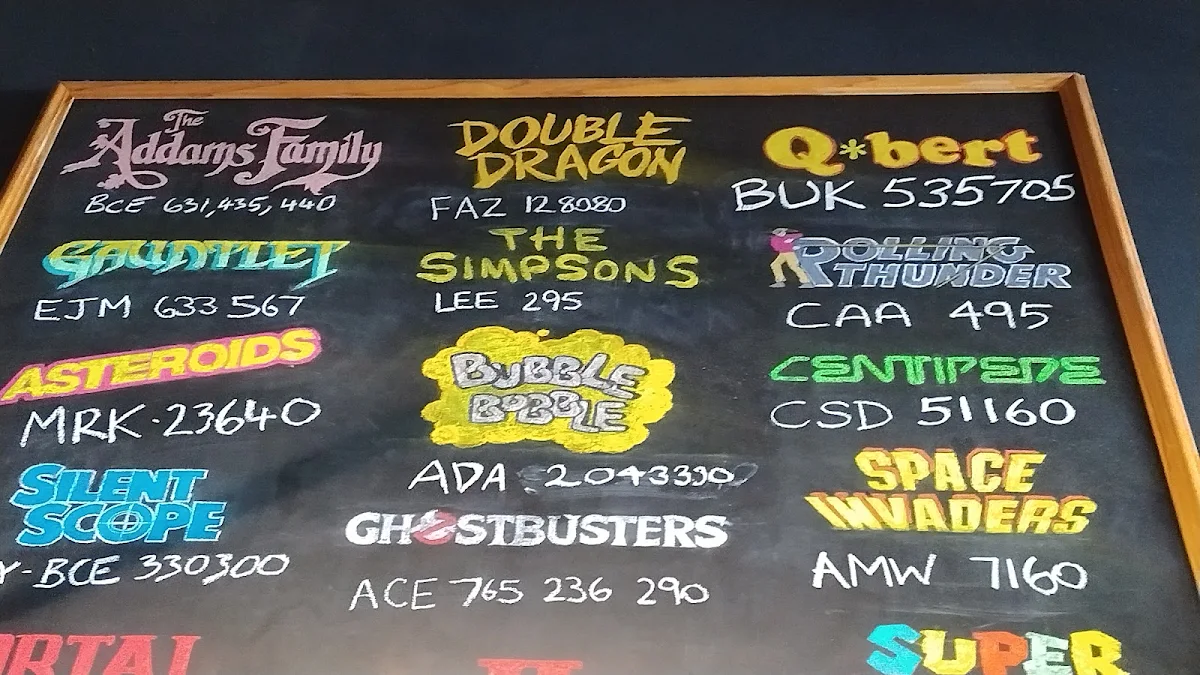 Menu, The Palace Arcade