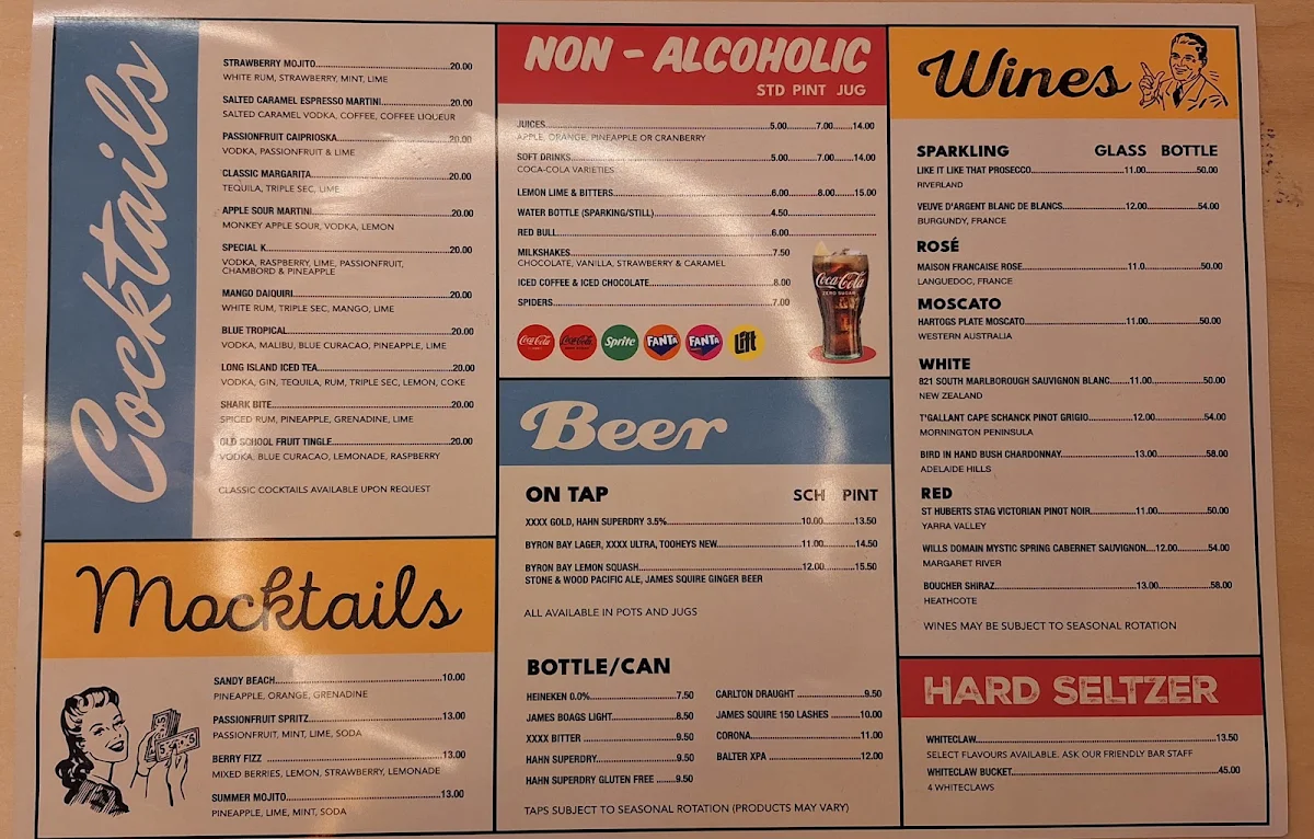 Menu, General Public Ipswich