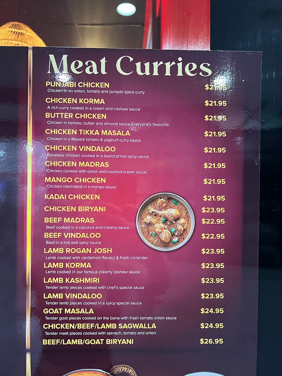 Menu, Indian Brothers Restaurant