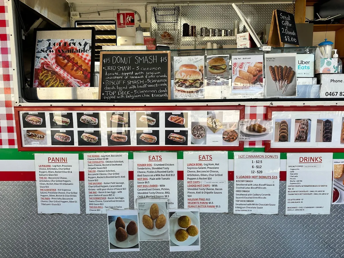 Menu, La Italiana Panini & Donut Cafe