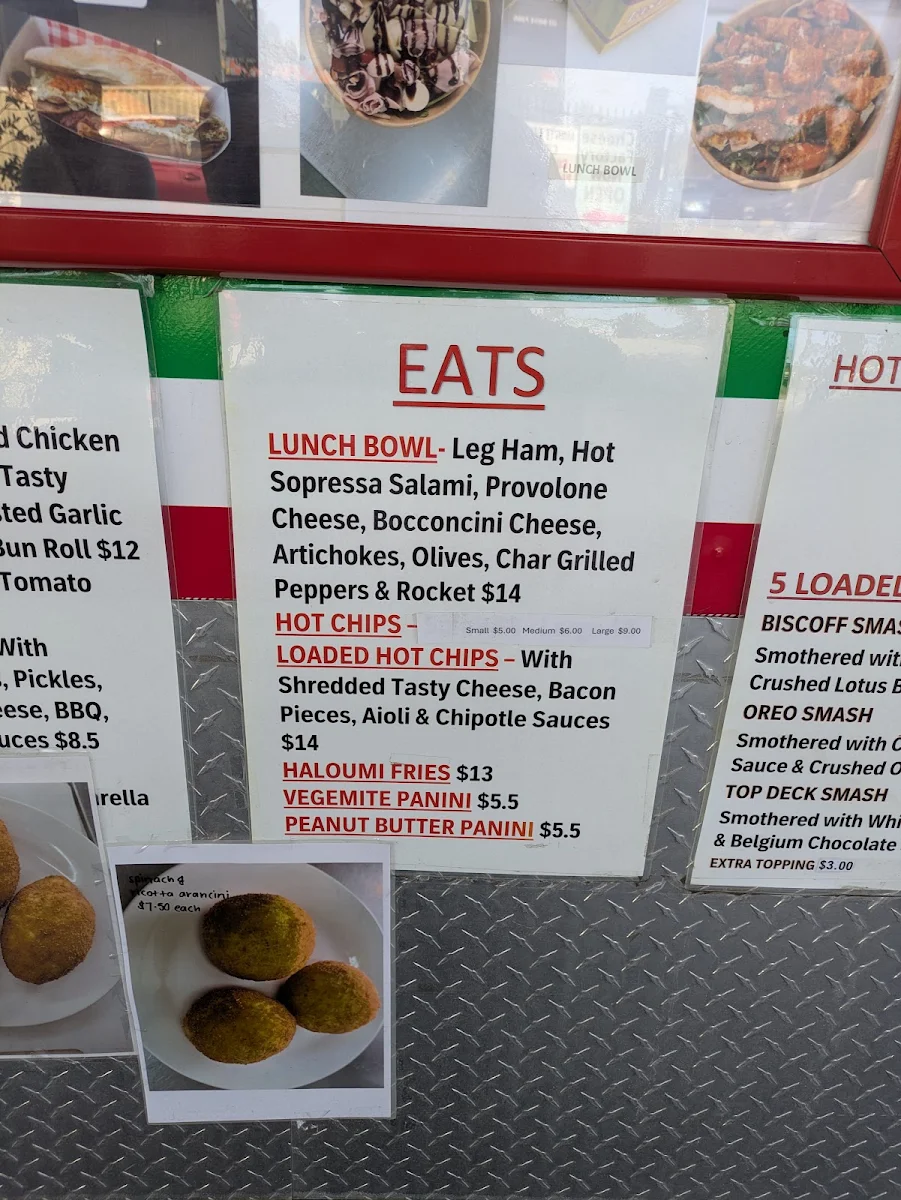 Menu, La Italiana Panini & Donut Cafe