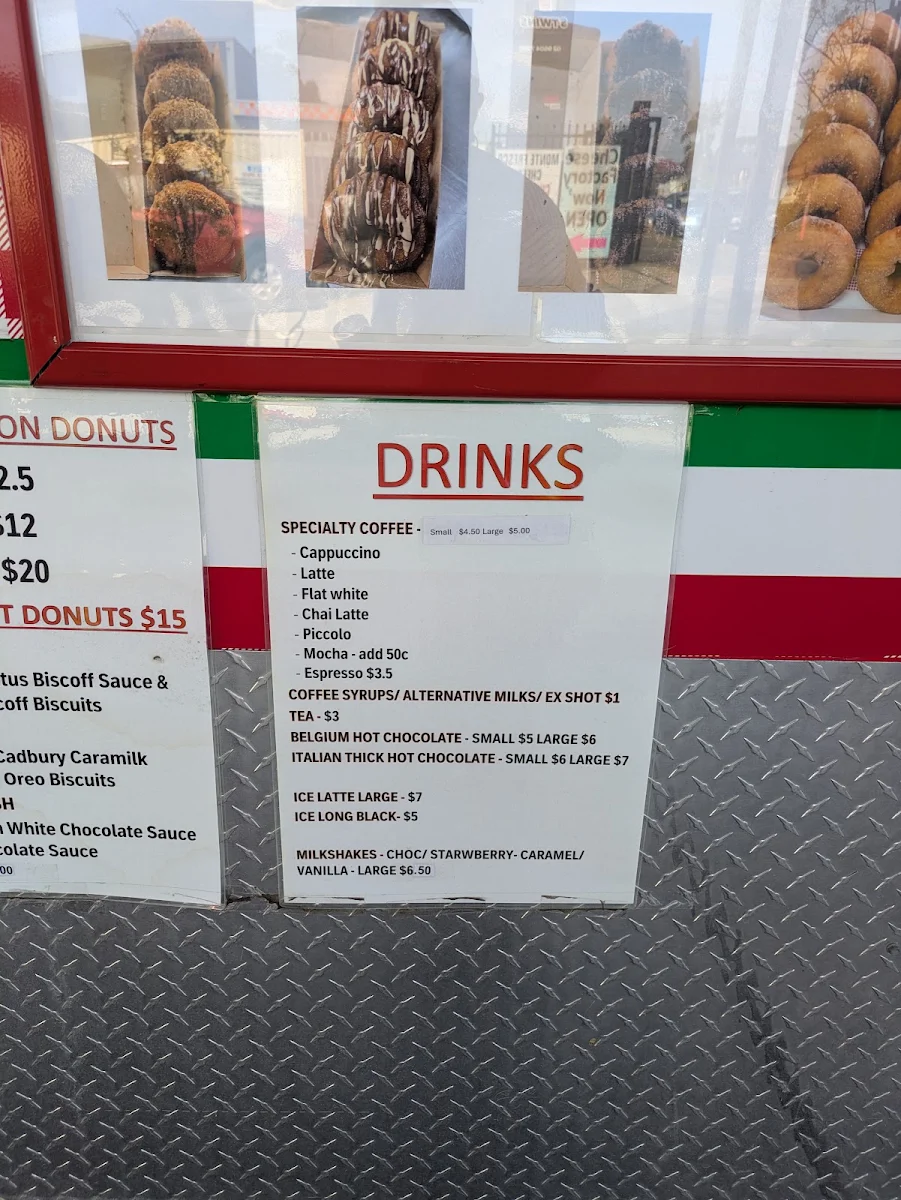 Menu, La Italiana Panini & Donut Cafe