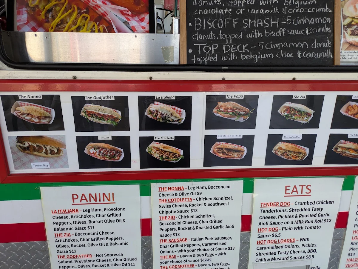Menu, La Italiana Panini & Donut Cafe