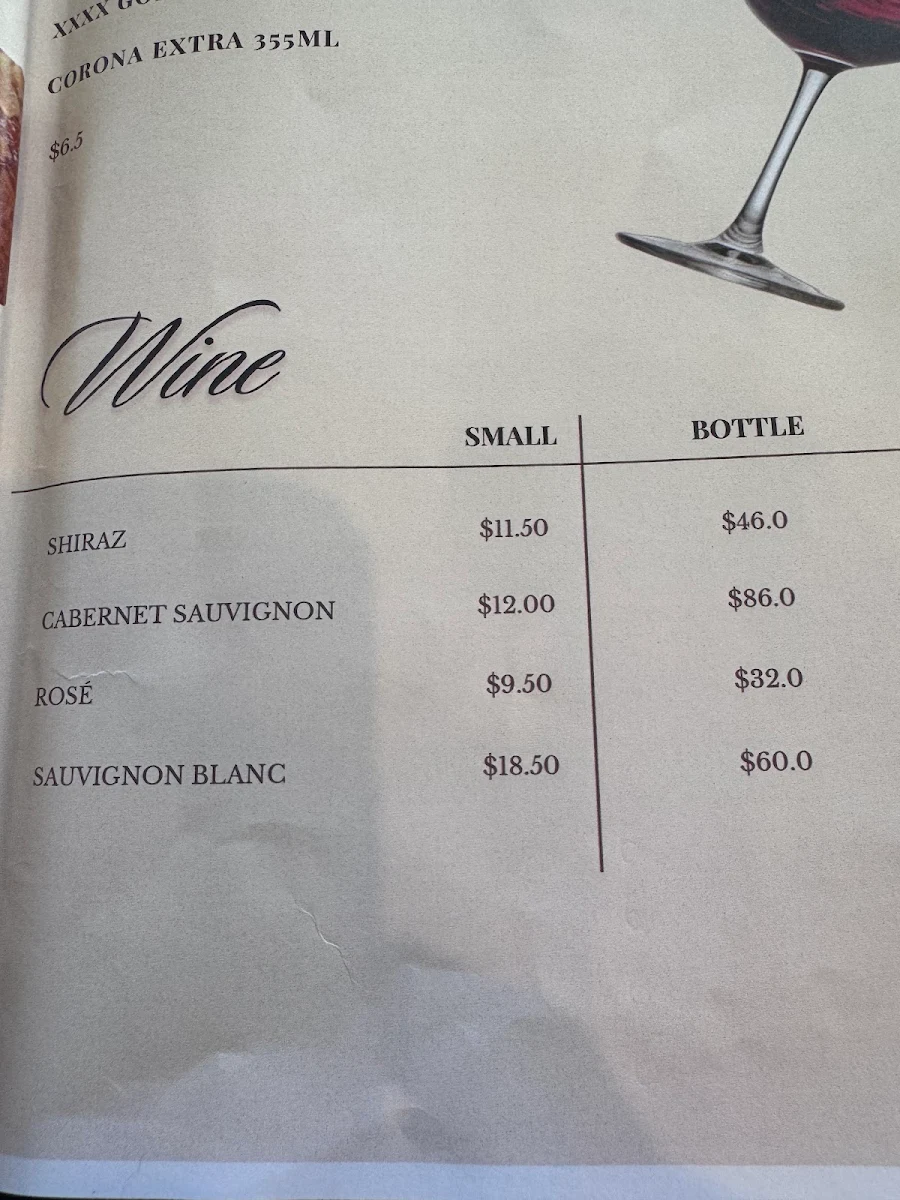 Menu, Quality Coffee