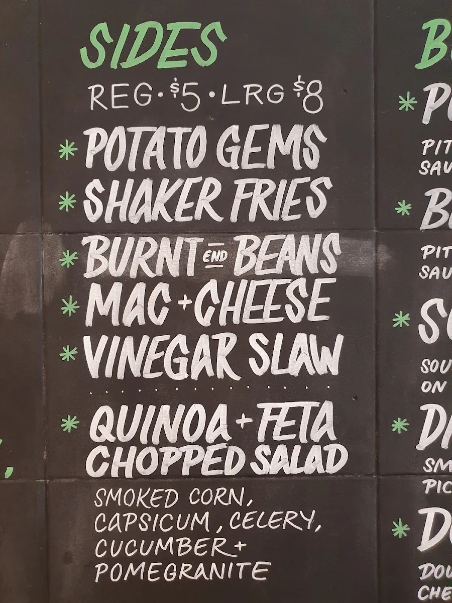 Menu, 2 Smoking Barrels Barbecue Joint & Food truck