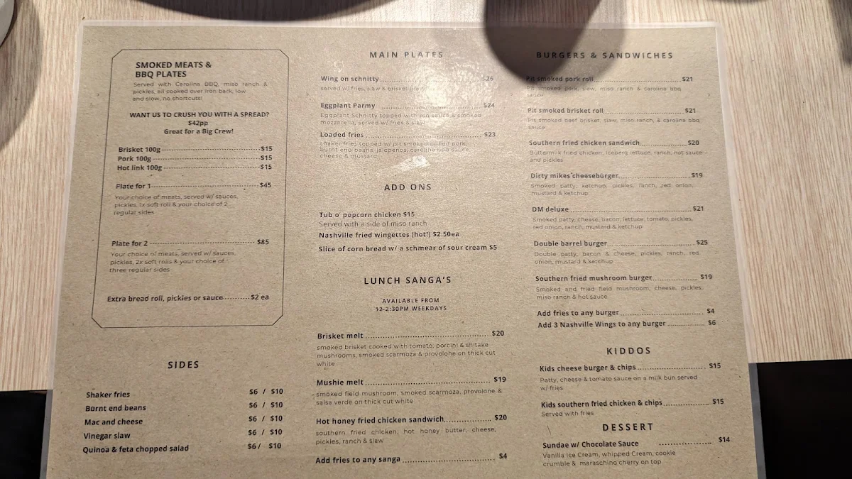 Menu, 2 Smoking Barrels Barbecue Joint & Food truck
