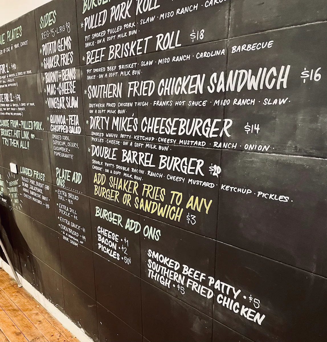 Menu, 2 Smoking Barrels Barbecue Joint & Food truck